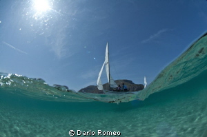 Hobiecat in Mondello Beach (Palermo)  during Wind Surf Wo... by Dario Romeo 